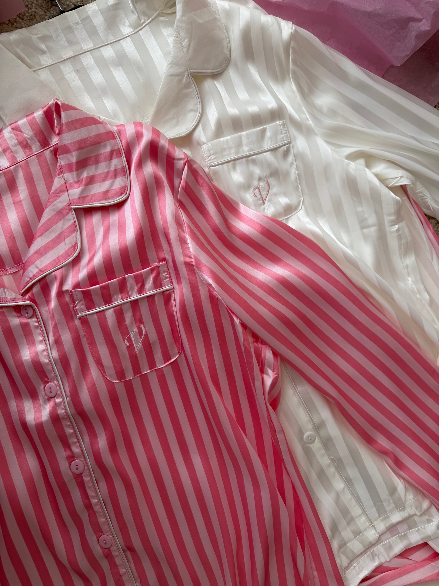 Pijama Listrado Rosa