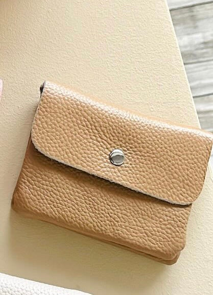 Porta moedas em pele