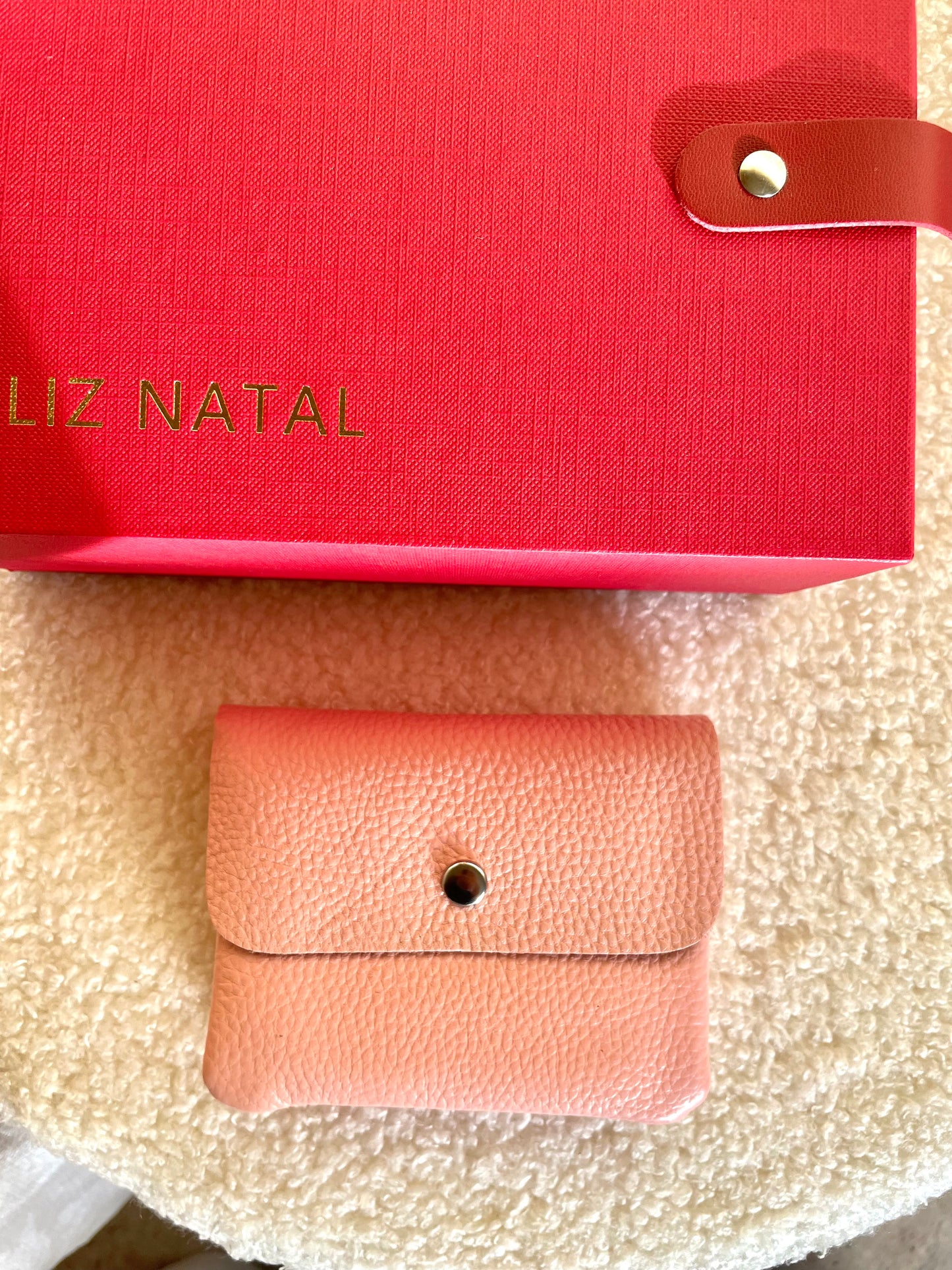 Caixa presente Porta moedas em pele