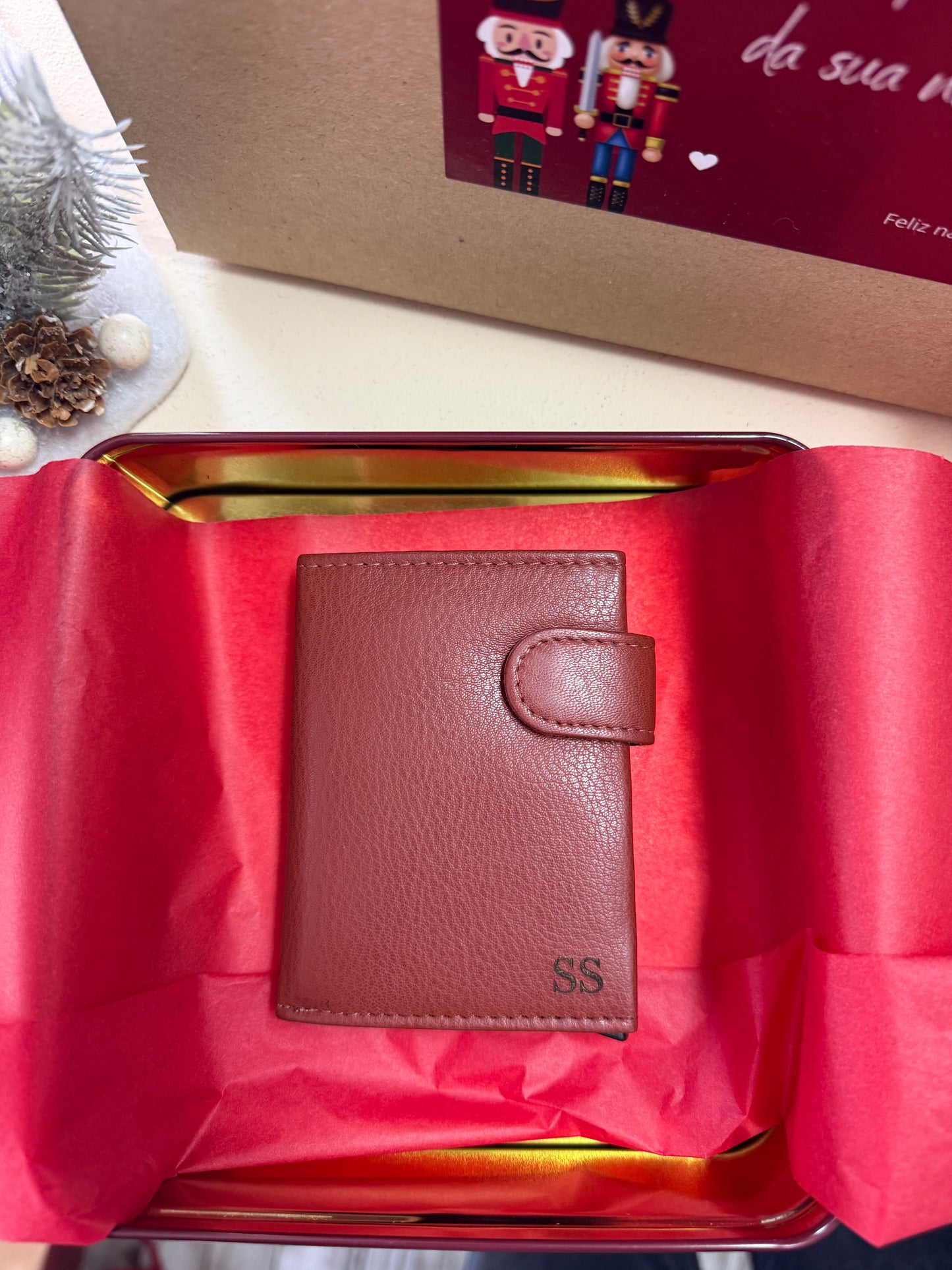 Carteira de homem em pele