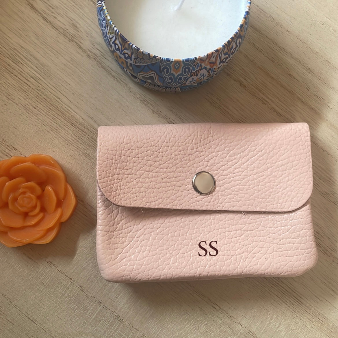 Porta moedas em pele