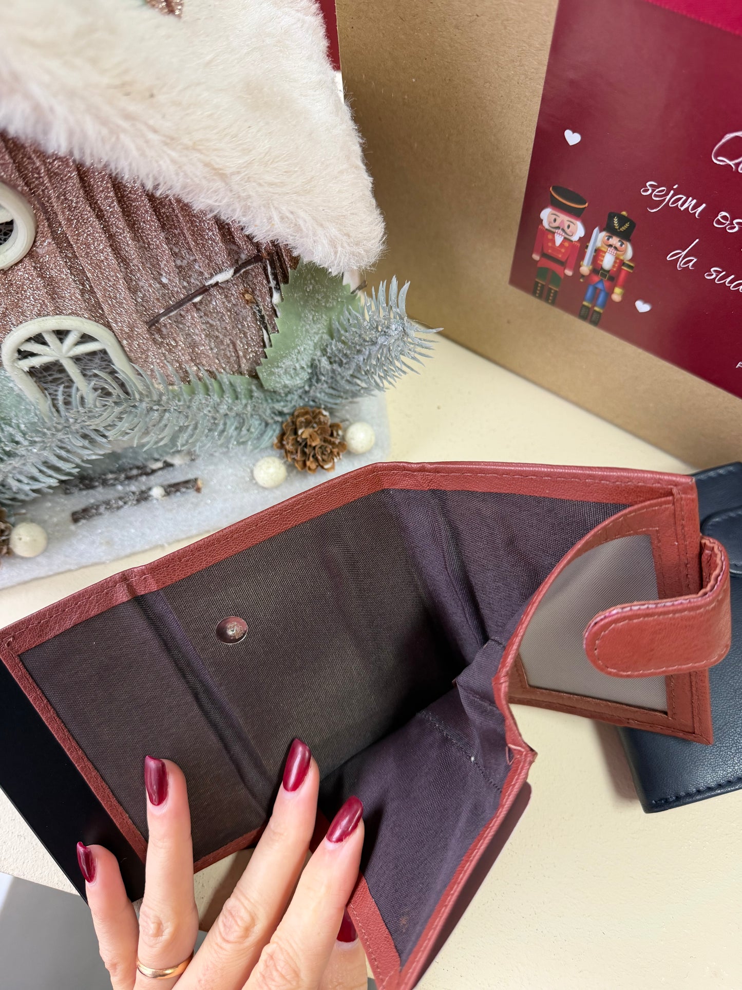 Carteira de homem em pele