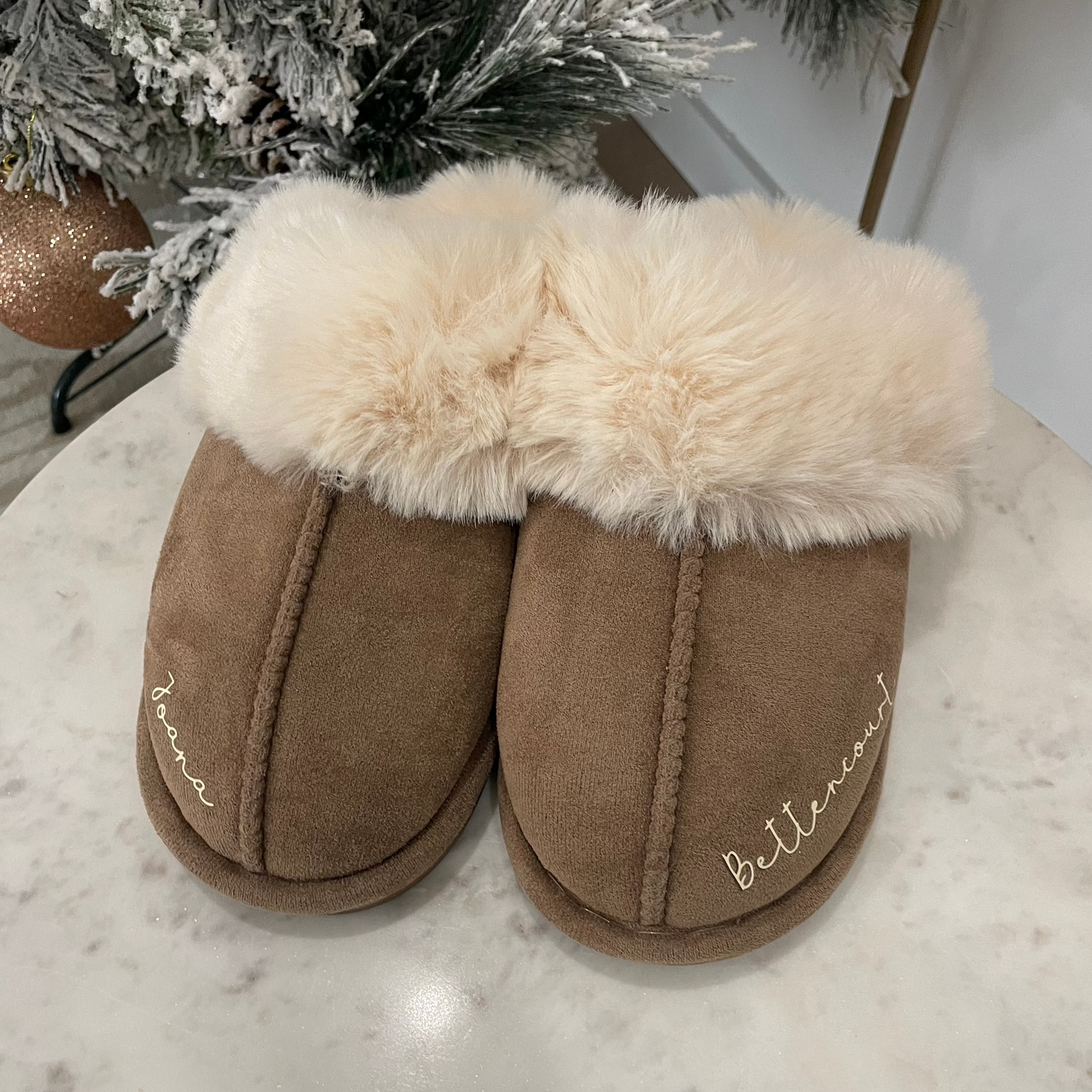 Chinelo luna C/costura taupe