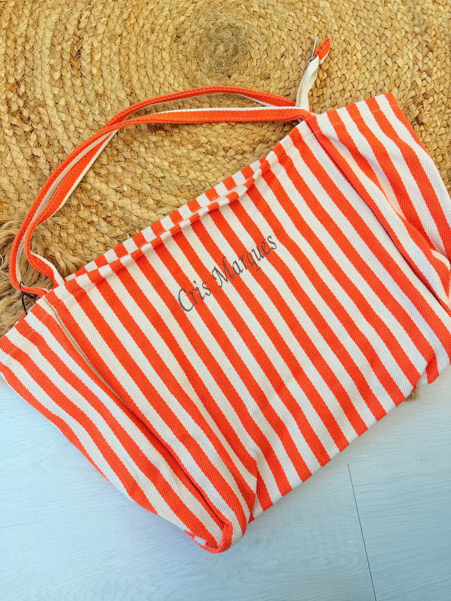 Conjunto Riscas de Verão — Tote Bag + Bolsa