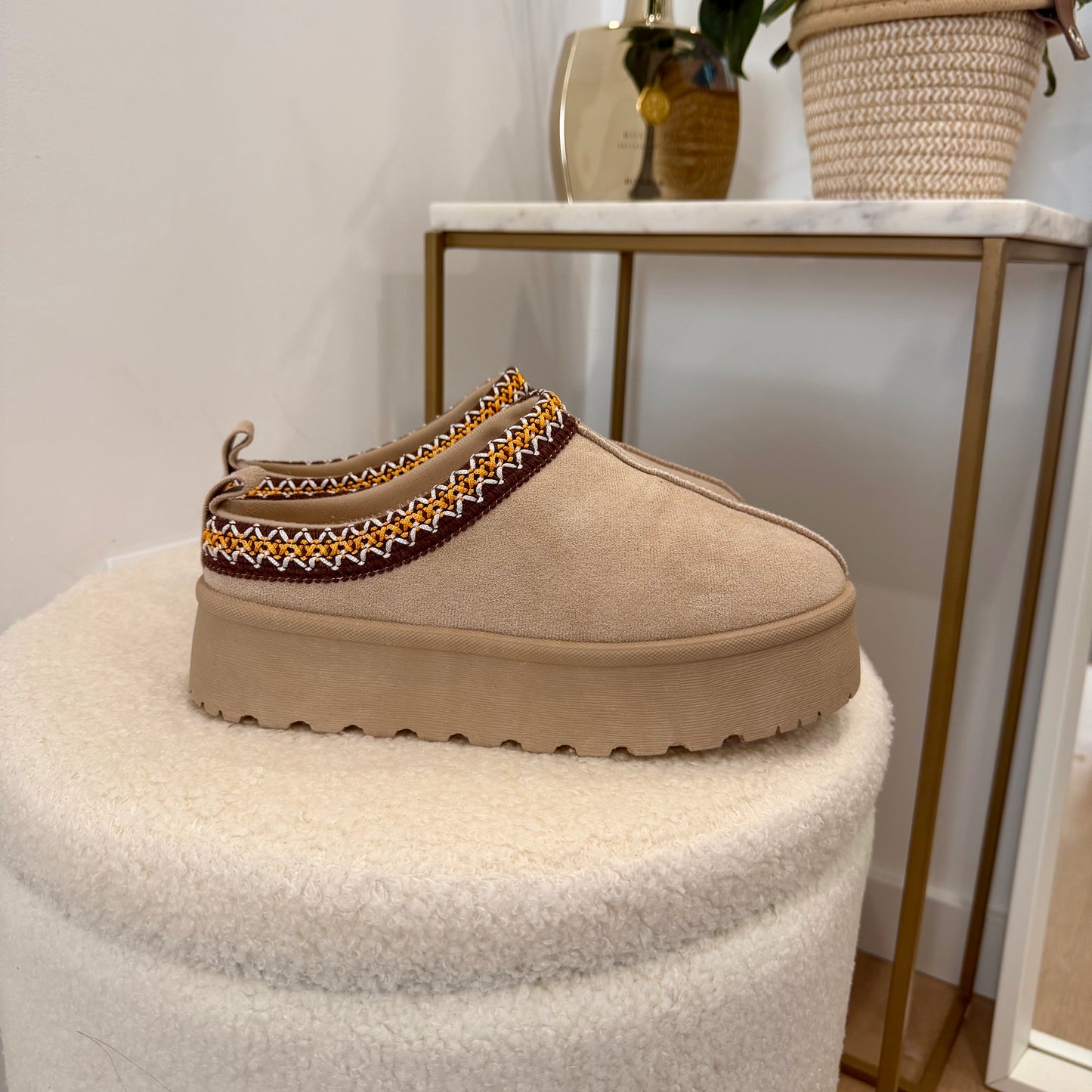 slippers bege