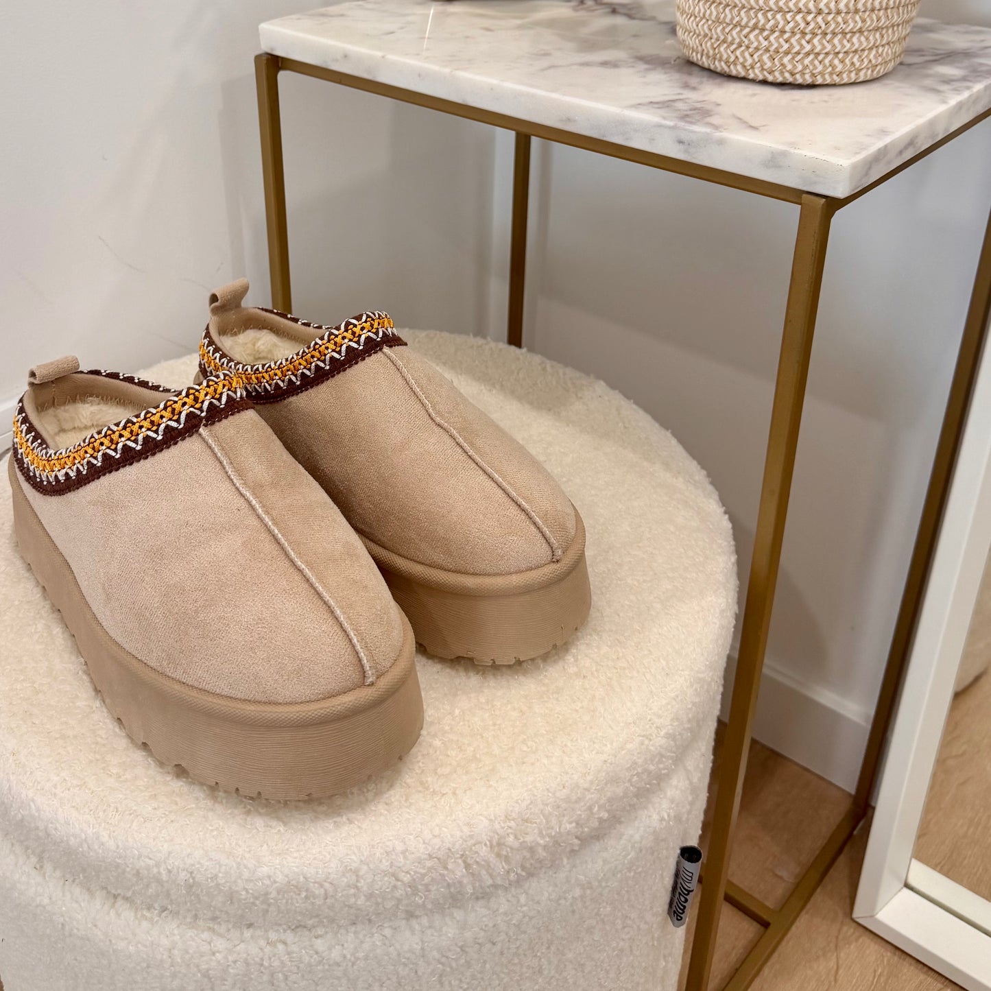 slippers bege