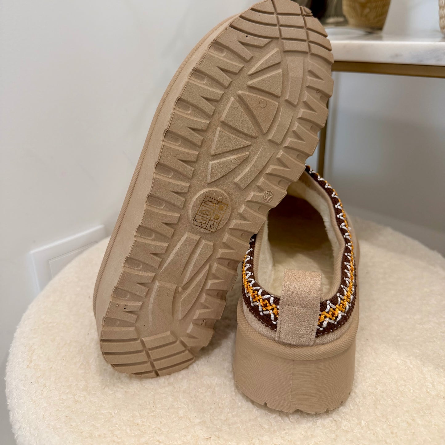 slippers bege