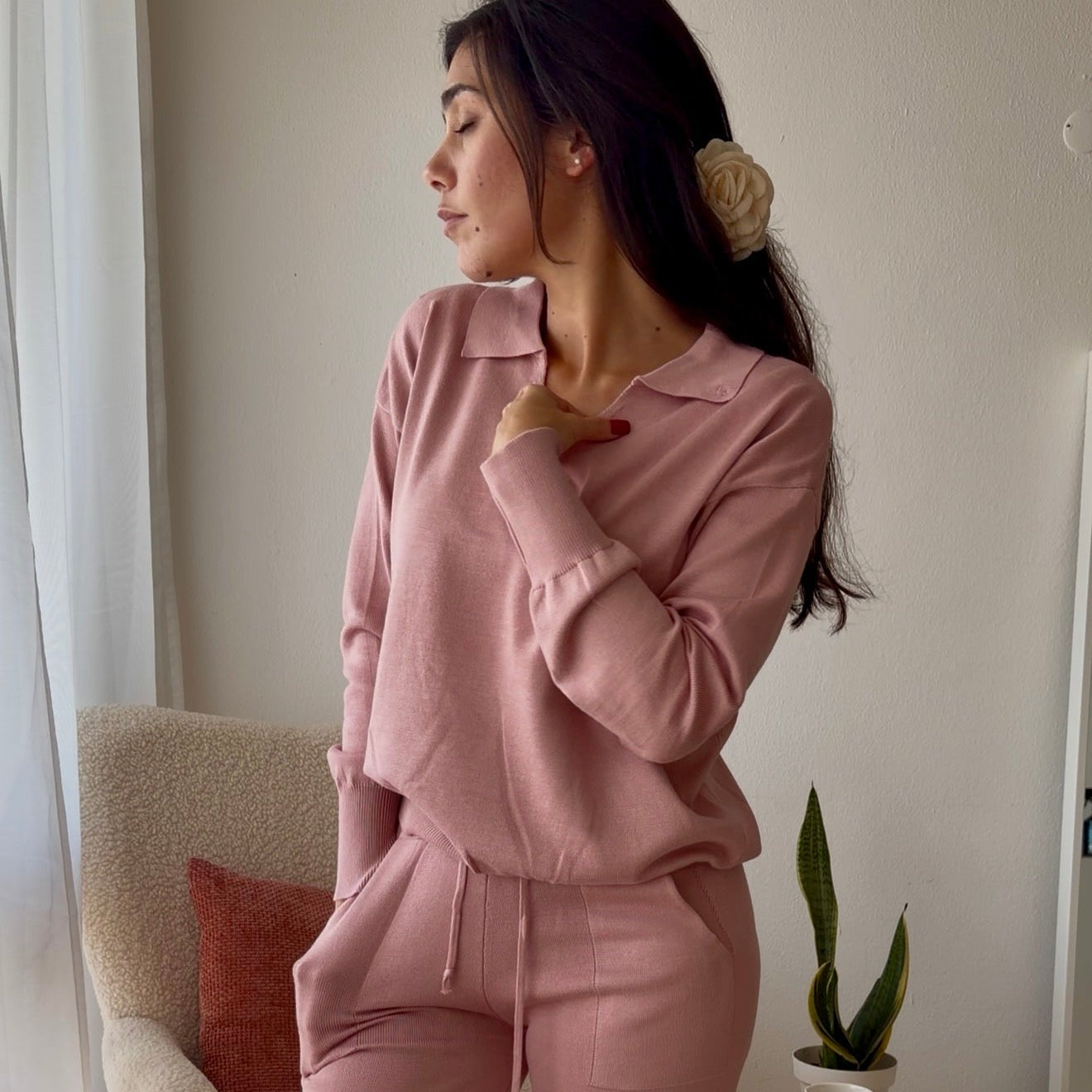 Conjunto Malha Rosa