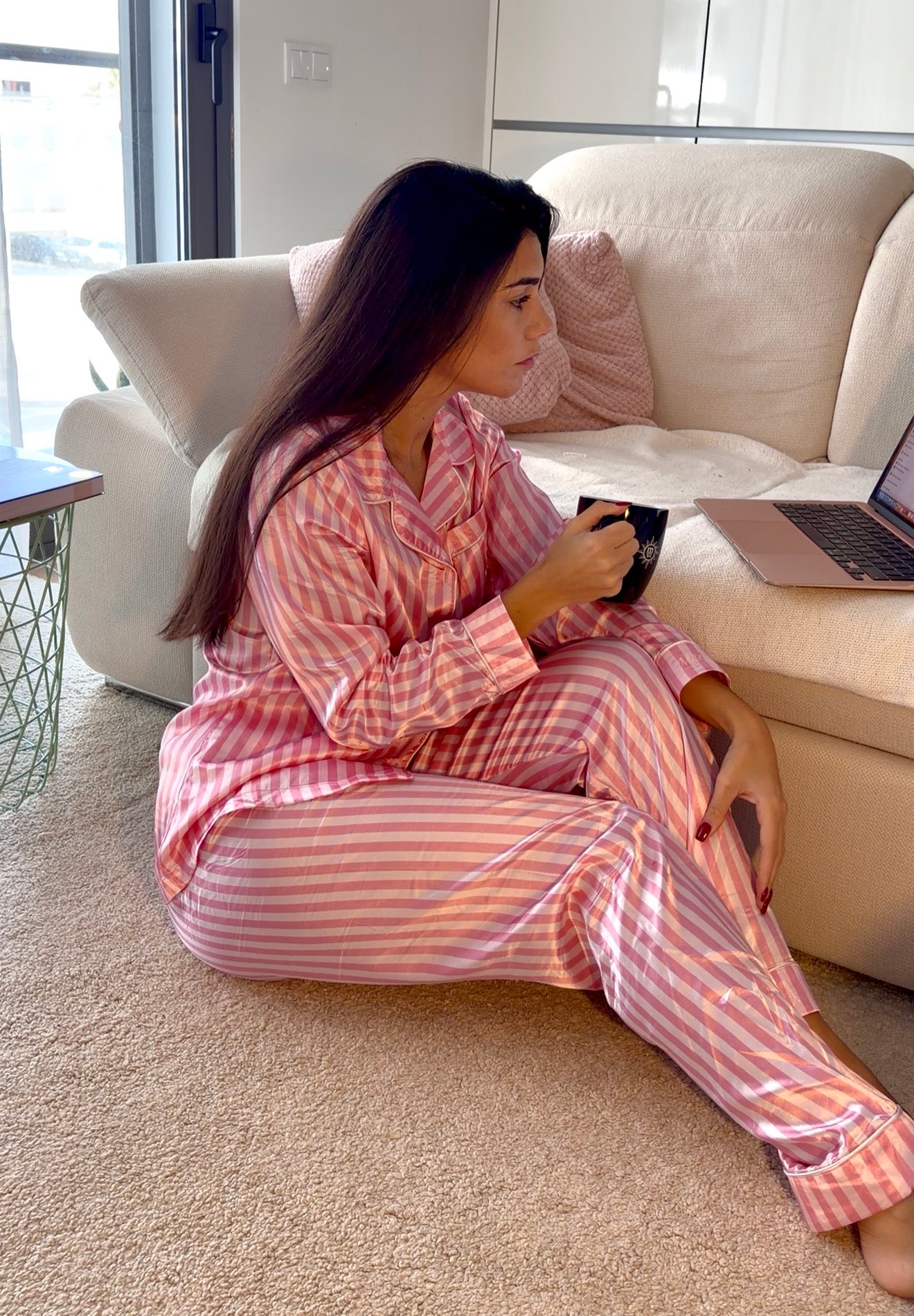 Pijama Listrado Rosa