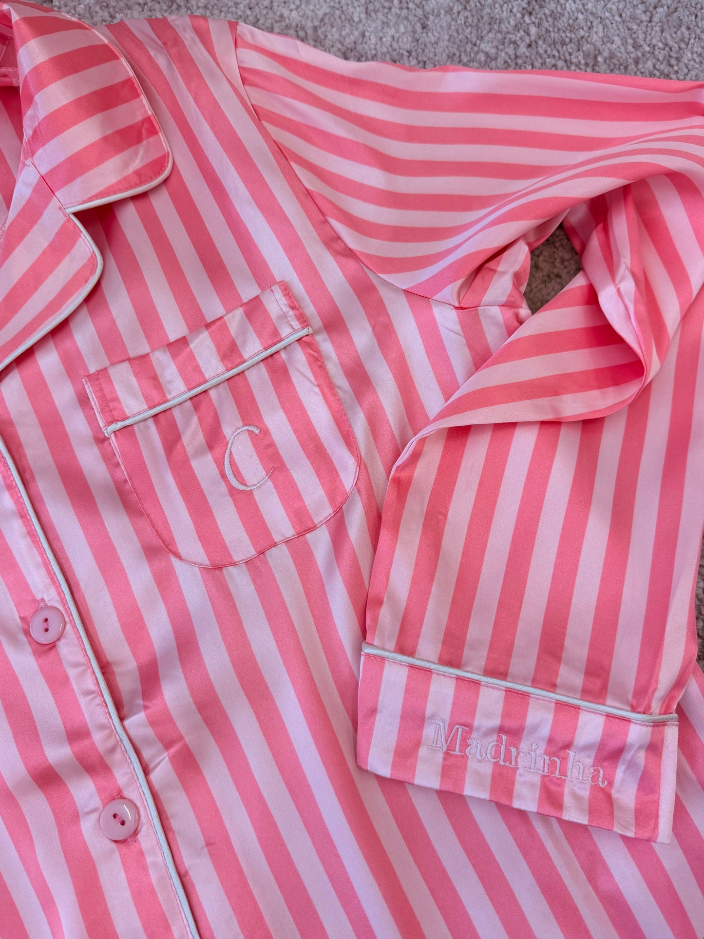 Pijama Listrado Rosa