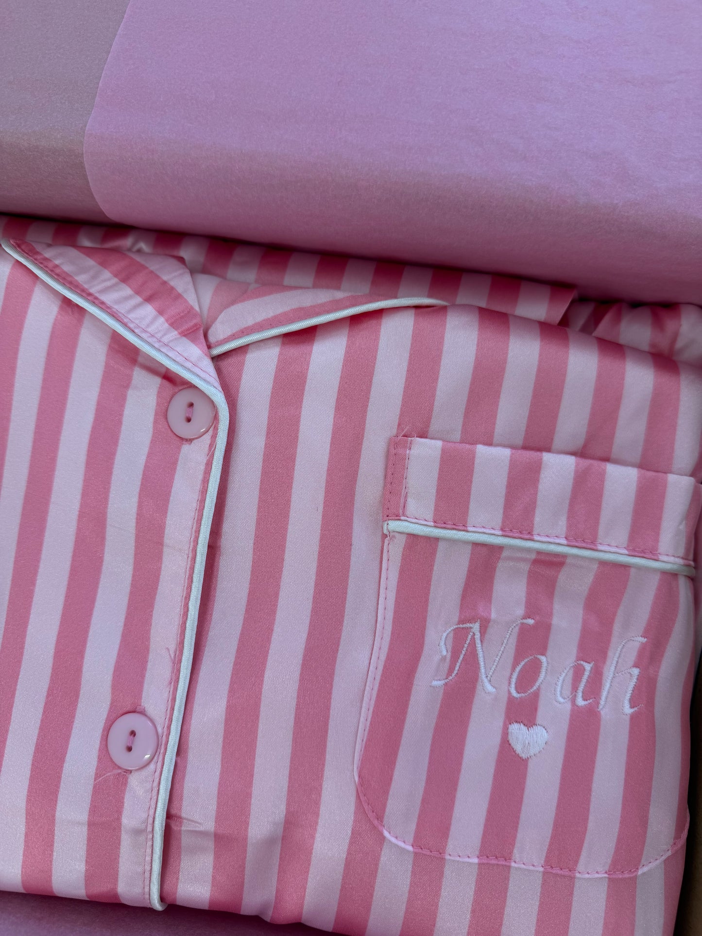 Pijama Listrado Rosa