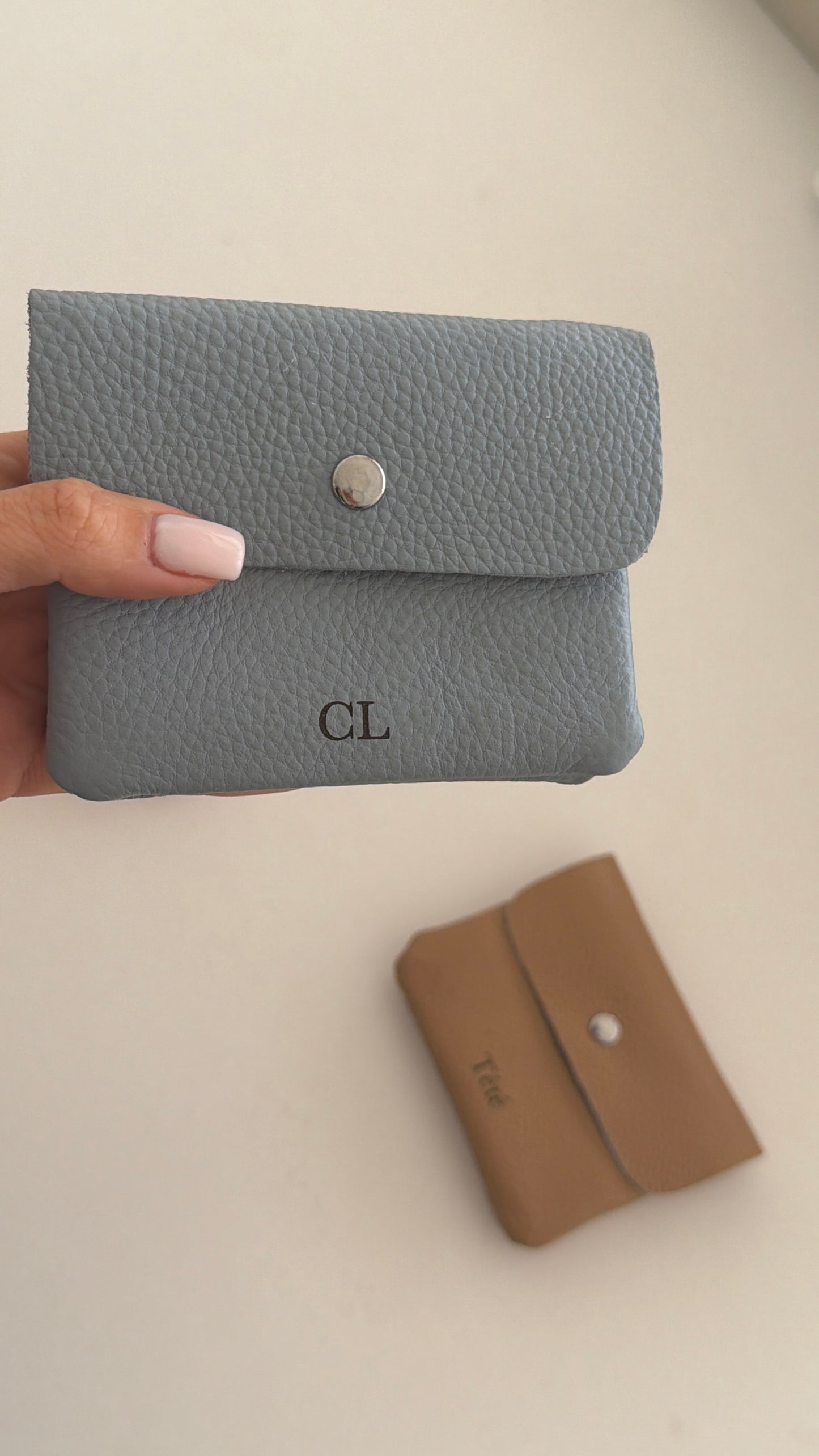 Porta moedas em pele