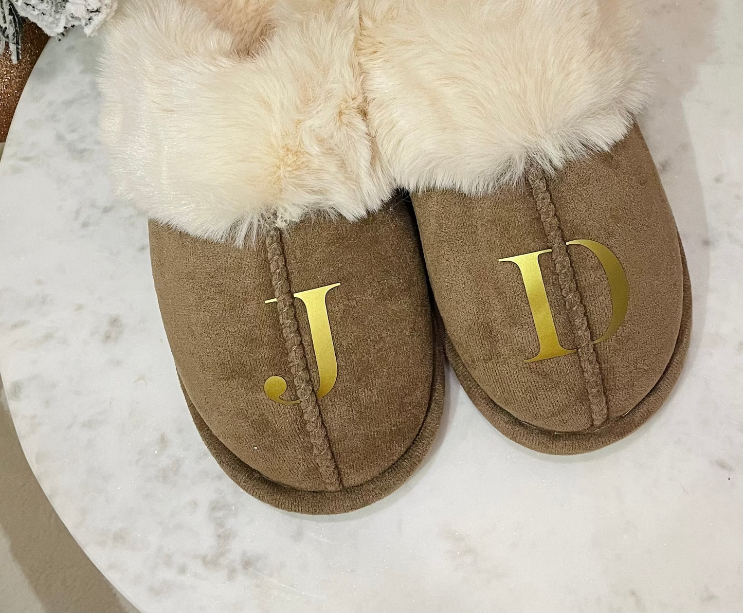 Chinelo luna C/costura taupe