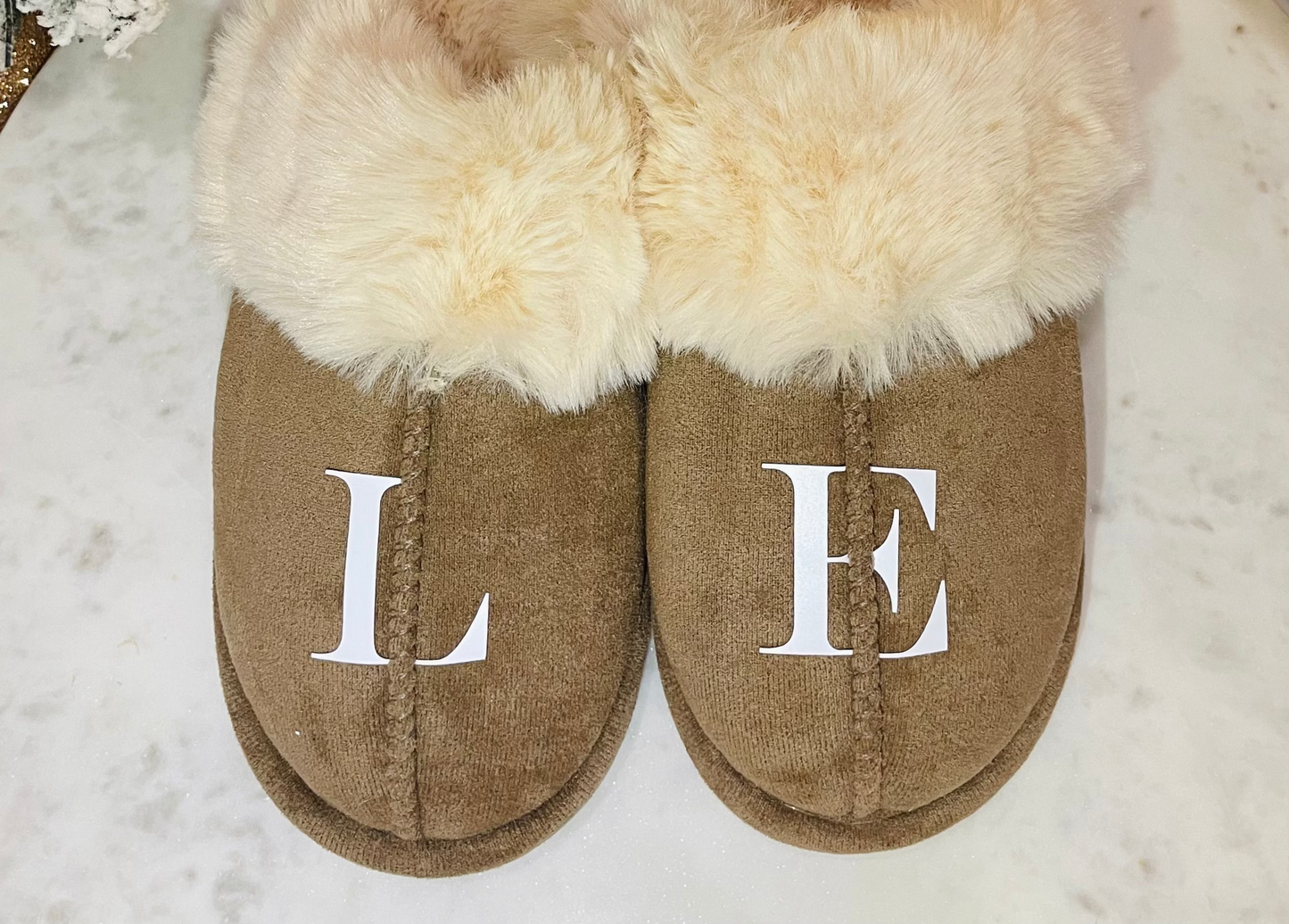 Chinelo luna C/costura taupe